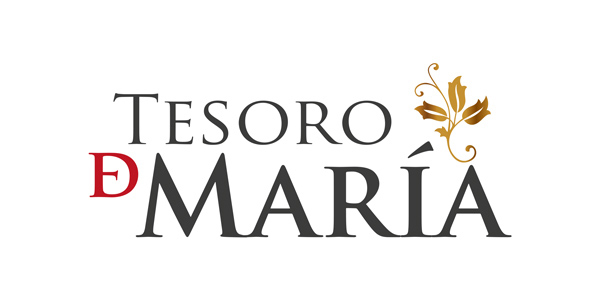 Diseño de logo y elementos gráficos para etiqueta de vino TESORO DE MARÍA