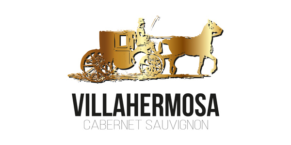 Diseño de logo e imagen corporativa para bodega para sus eiquetas de vino VILLAHERMOSA