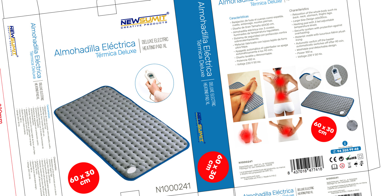 Portfolio of graphic and creative design of label and packaging design for heating pad