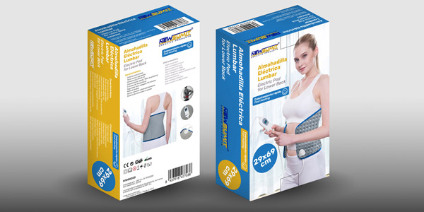 Packaging design for lumbar electric mat box