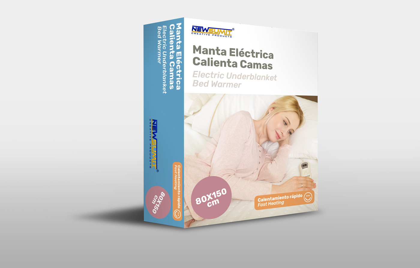 Creative and graphic design portfolio of boxes and packaging for electric blanket heats beds