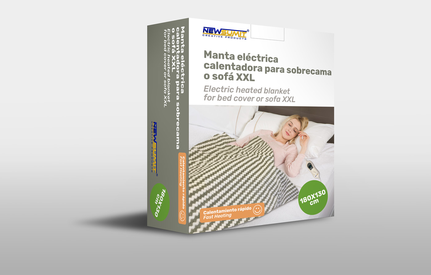 Portfolio of graphic and creative design works of boxes and packaging for electric blanket