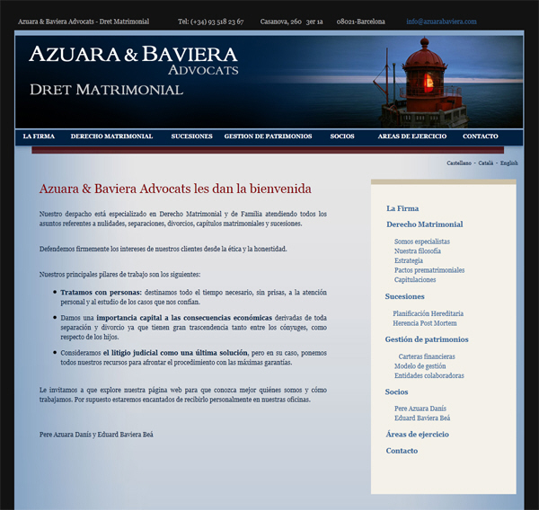 Diseño de página web Bufete de abogados especializados en derecho diseño web para abogados, bufetes, diseño web abogacía, despachos abogados