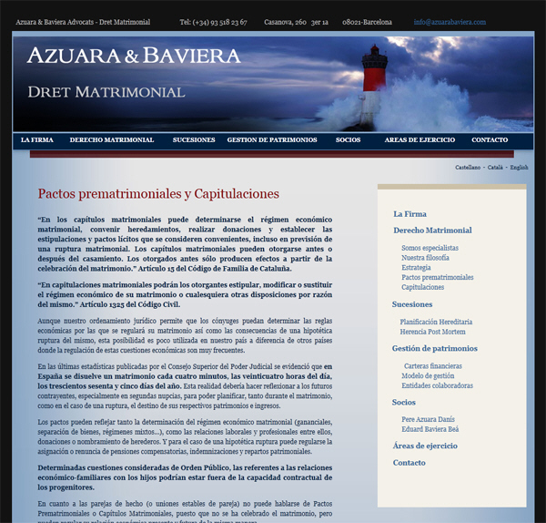 Diseño de página web Bufete de abogados especializados en derecho diseño web para abogados, bufetes, diseño web abogacía, despachos abogados
