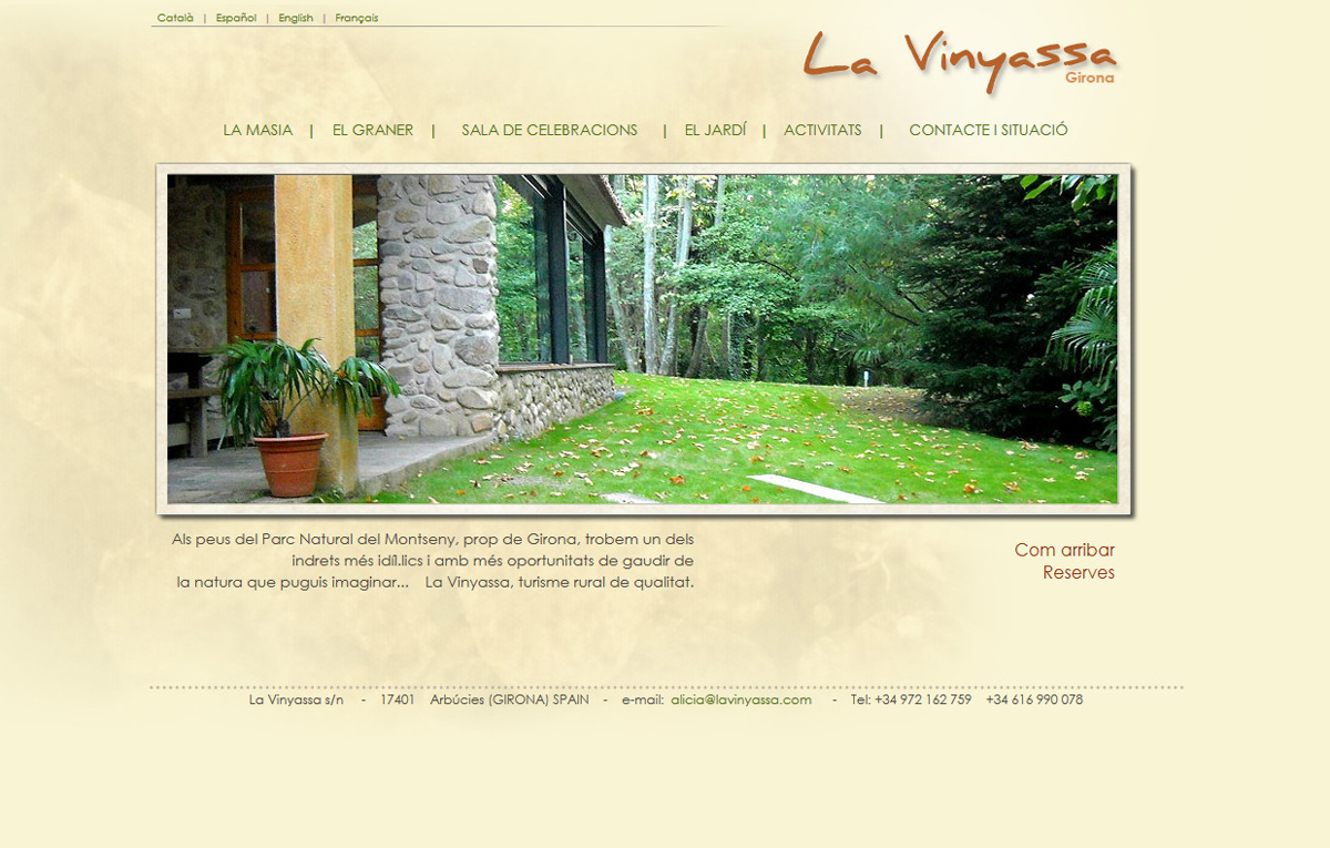 Portfolio of works of design, creation and programming of web pages for rural tourism companies and rural hotels