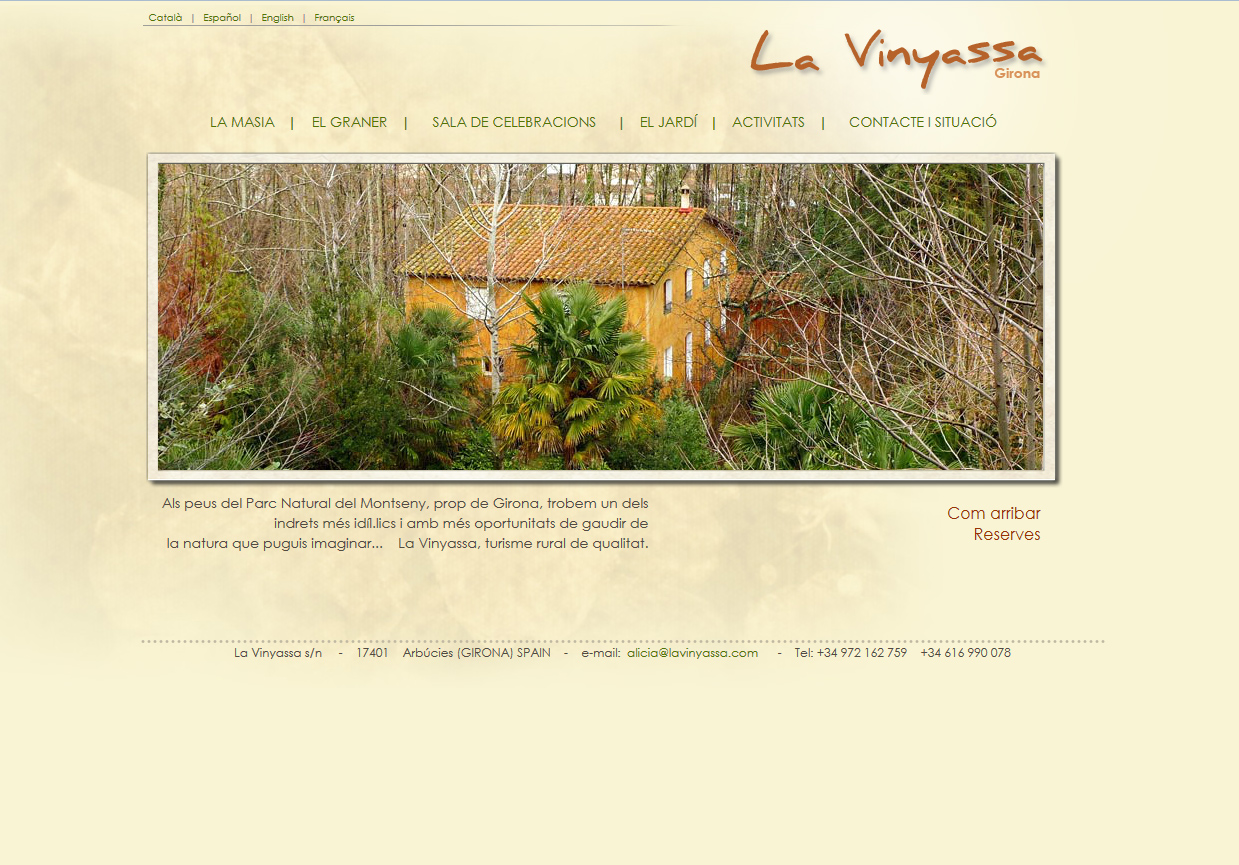 Portfolio of logo and brand design work for rural house and rural hotel LA VINYASSA
