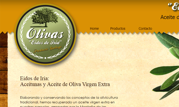 Portfolio of works of design, creation and programming of web pages for companies producing extra virgin olive oil - Eidos de Iria