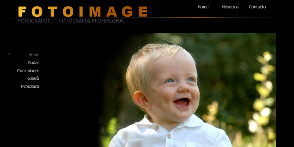 Portfolio of works of design, creation and programming of web pages for professional photographers