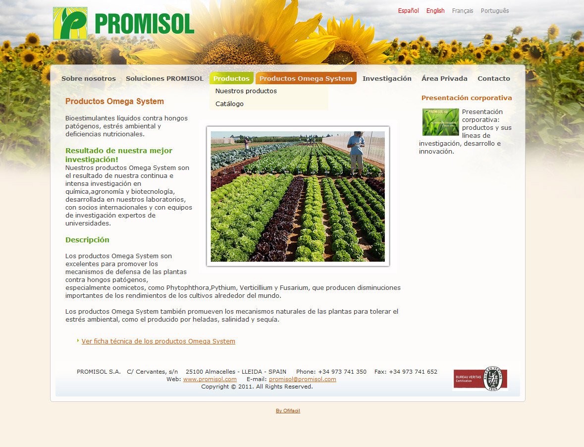 Portfolio of works of design, creation and programming of web pages for small businesses and SMEs, specialized in selling products for agriculture and livestock