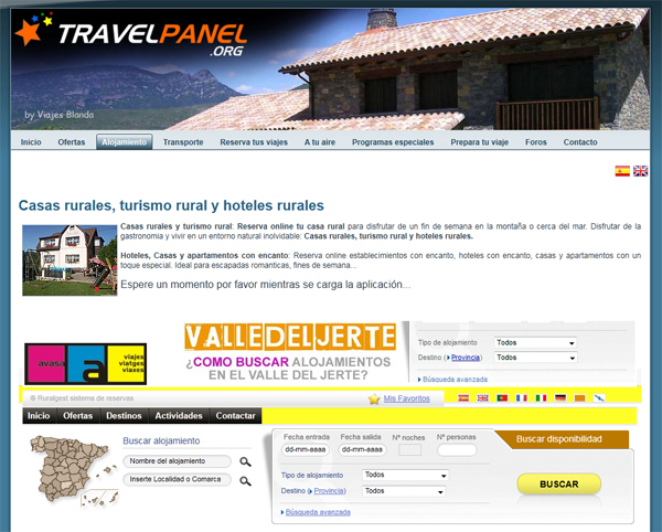 Diseño creativo página web para agencia de viajes emisora TravelPanel